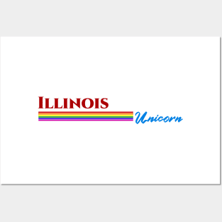 Illinois Unicorn Gift Posters and Art